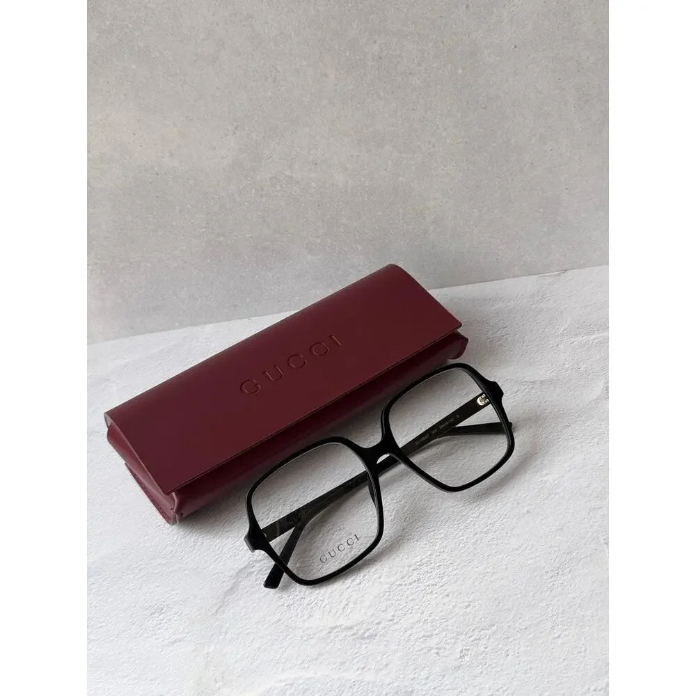 NEW Gucci GG1994O Black Square Eyeglasses Frames